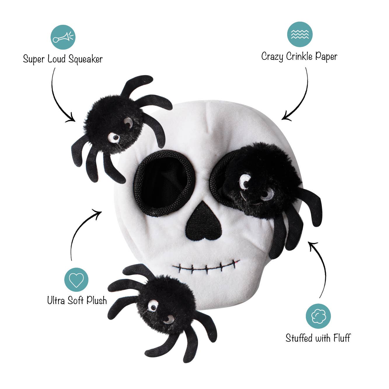 Creepy Crawly Skull Burrow Toy
