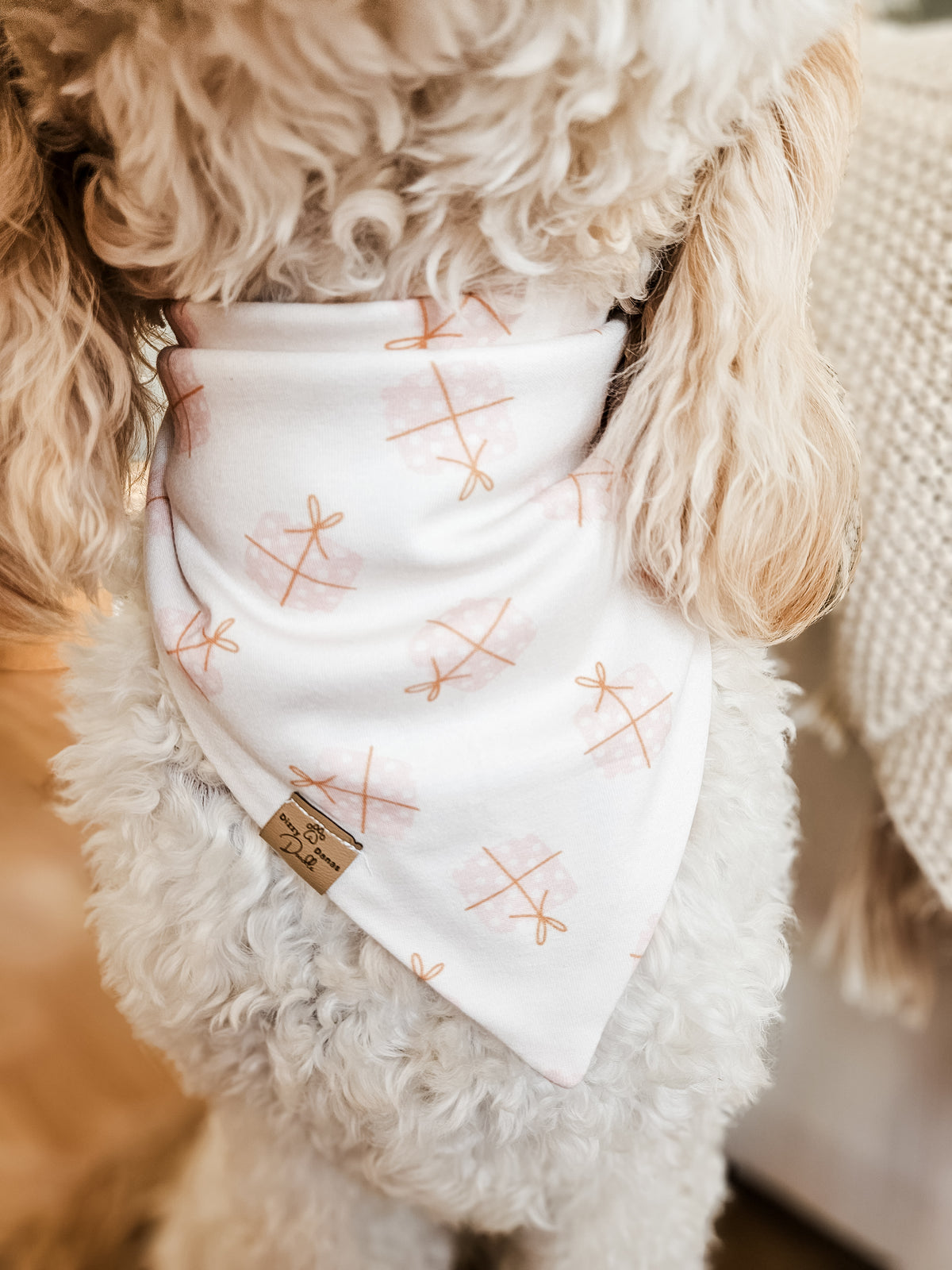 Pink Snowgirl Pup Bandana