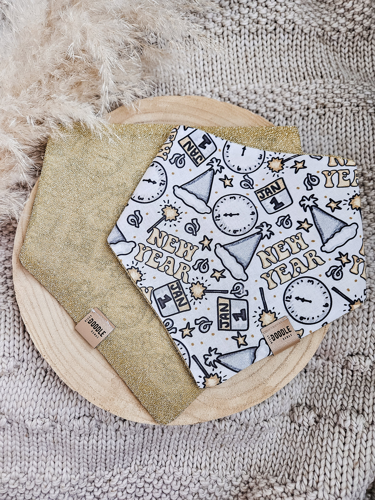 White New Year Pup Bandana