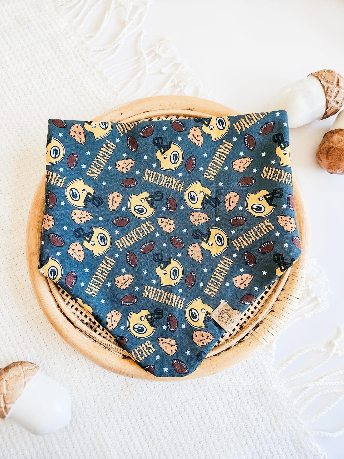 Green + Gold Pup Bandana