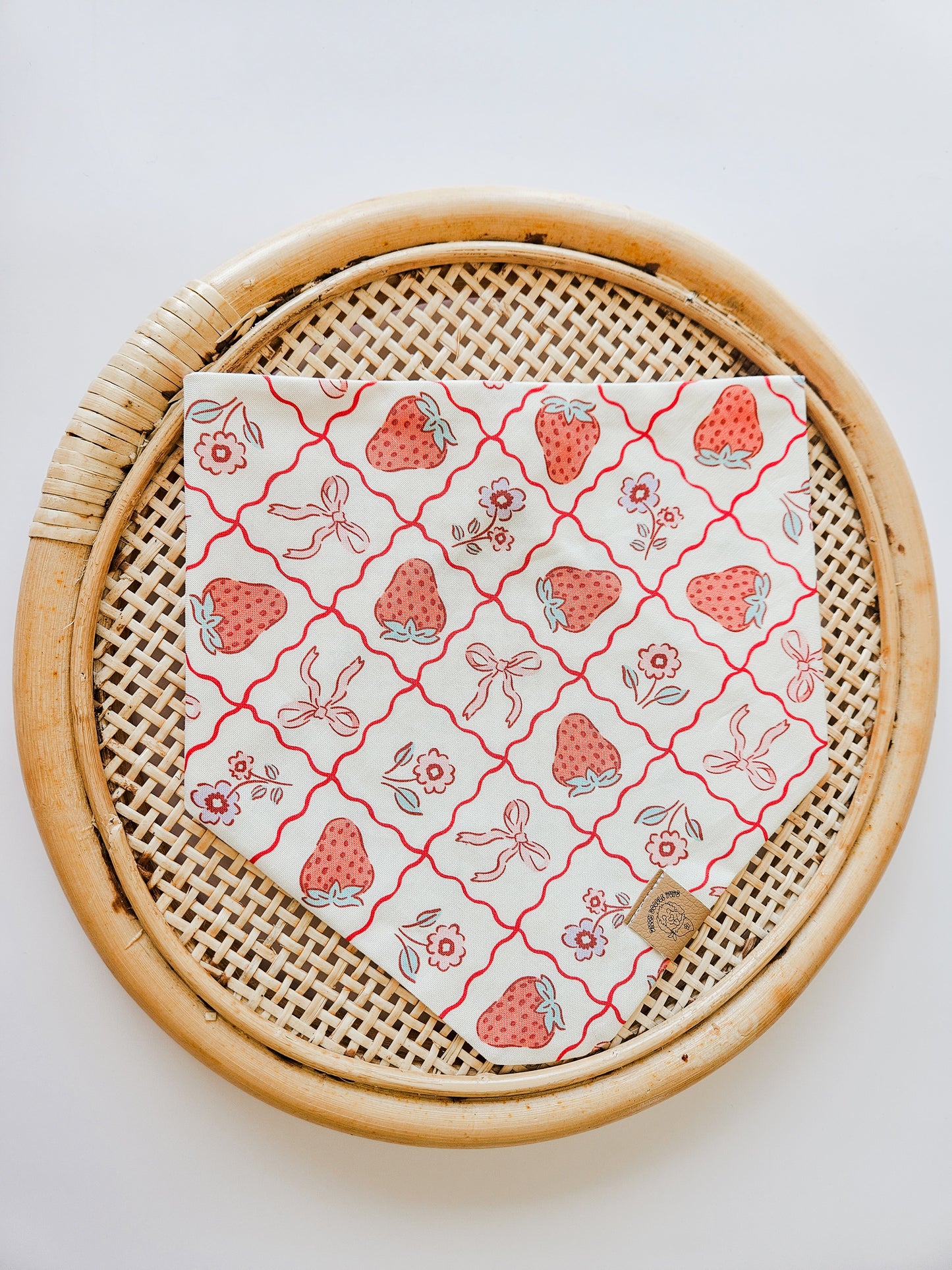 Coquette Strawberry Pup Bandana
