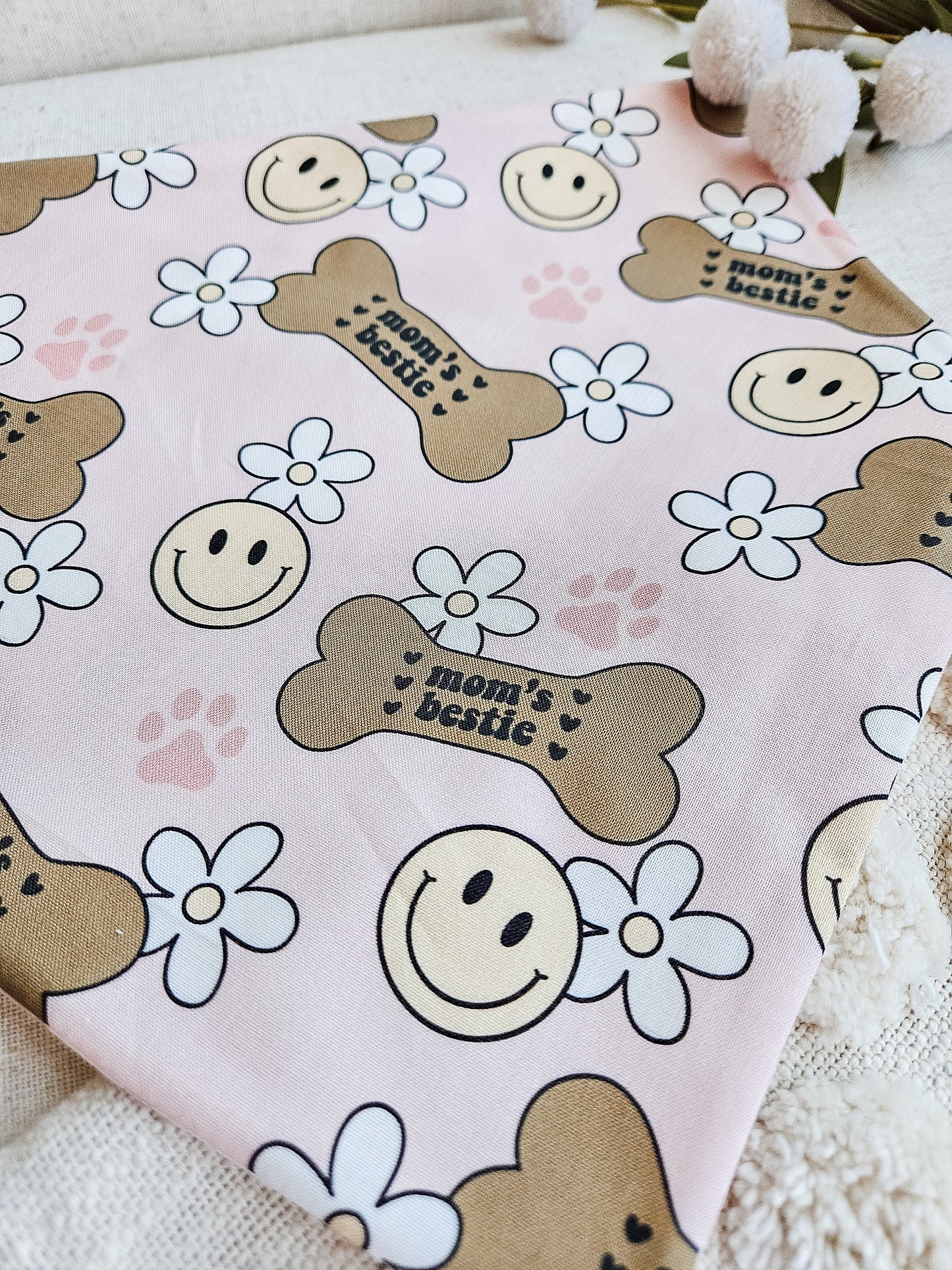 Pink Mom's Bestie Pup Bandana