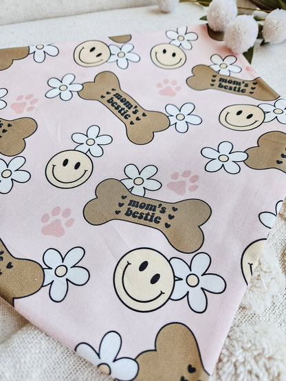 Pink Mom's Bestie Pup Bandana