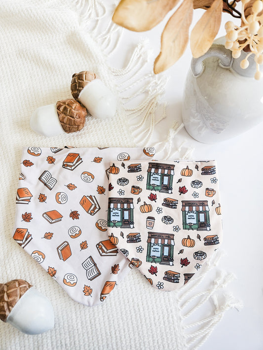 Fall Bookstore Pup Bandana- Extra Soft