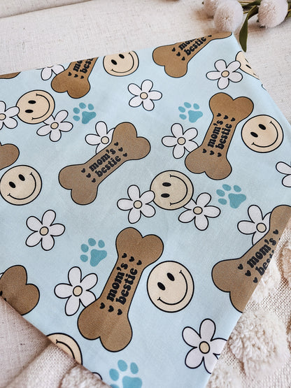 Blue Mom's Bestie Pup Bandana