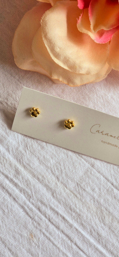 Mini Paw Print Stud Earrings