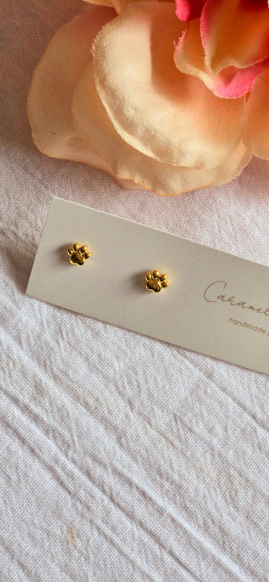 Mini Paw Print Stud Earrings