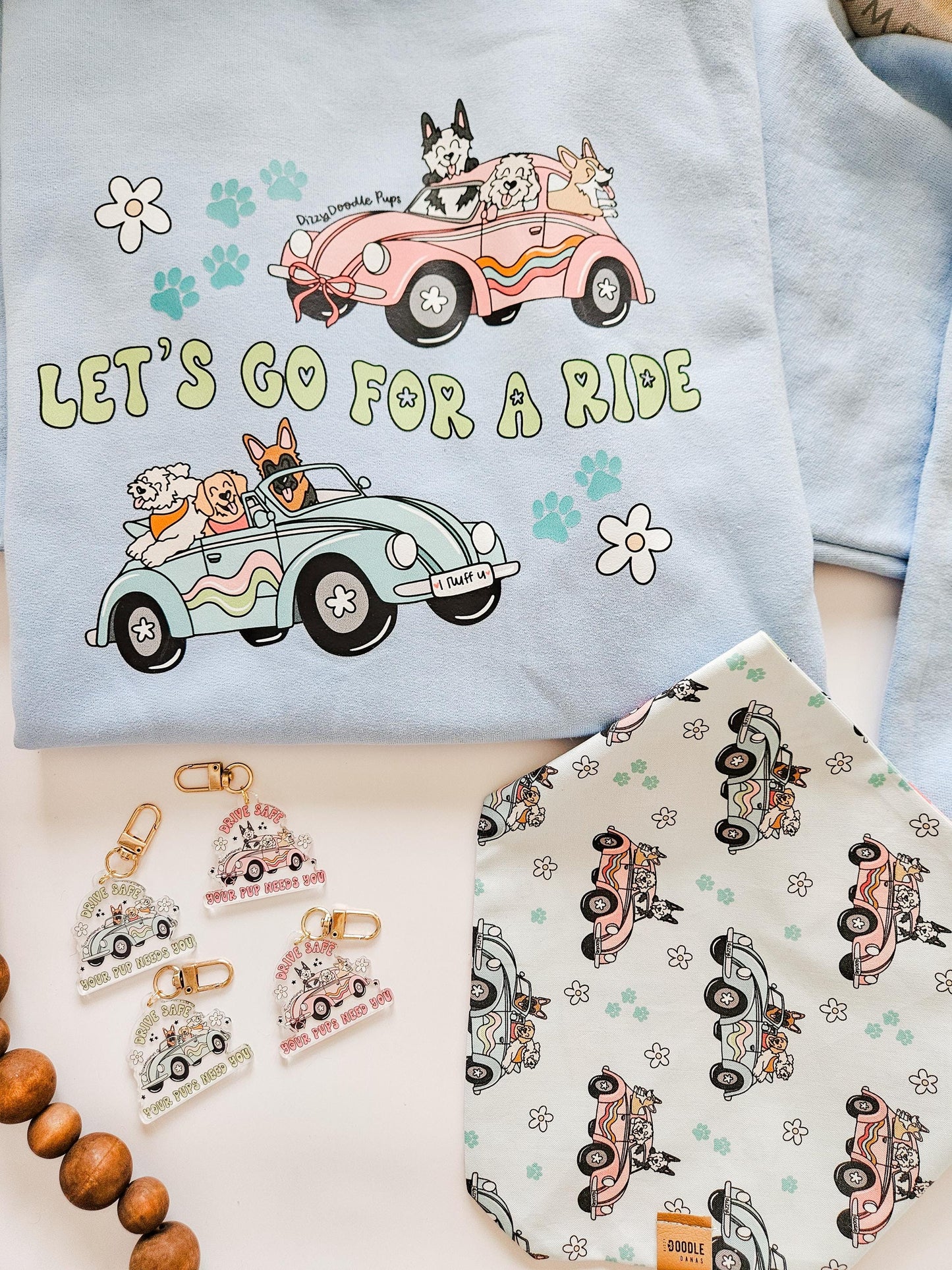 Drive Safe Your Pup(s) Need You Keychain
