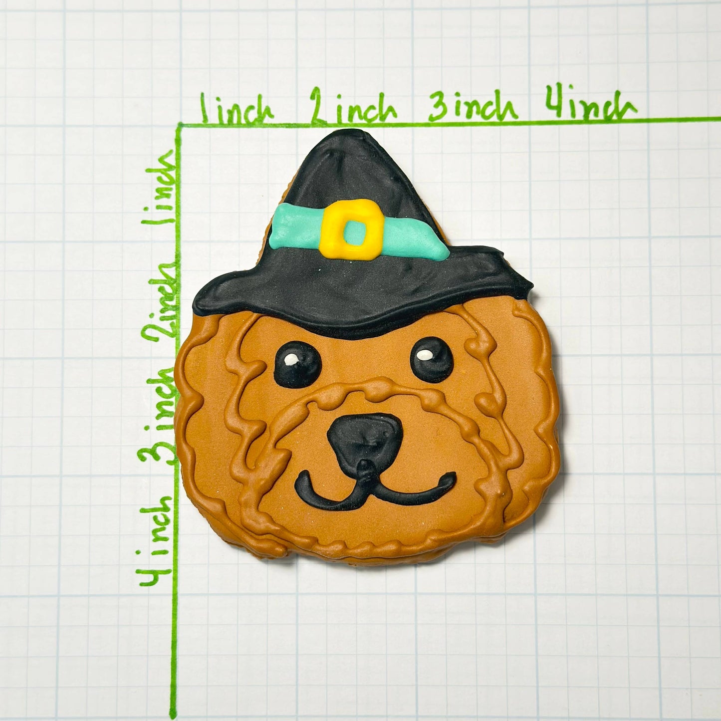 Wicked Cute Witch Pup Cookie