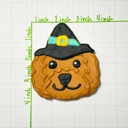 Wicked Cute Witch Pup Cookie