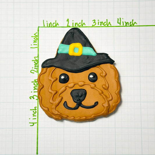 Wicked Cute Witch Pup Cookie