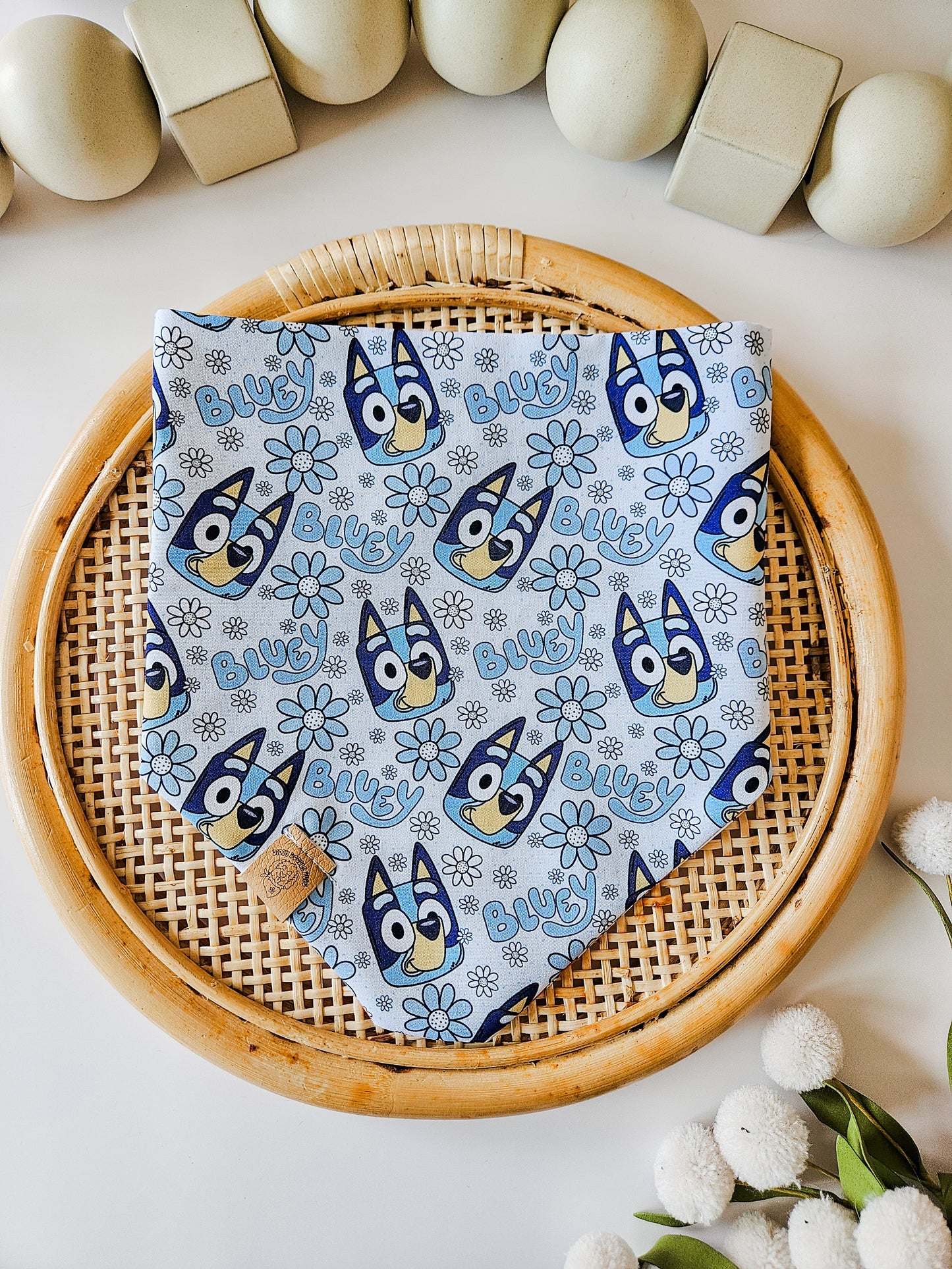 Kids Blue Dog Pup Bandana