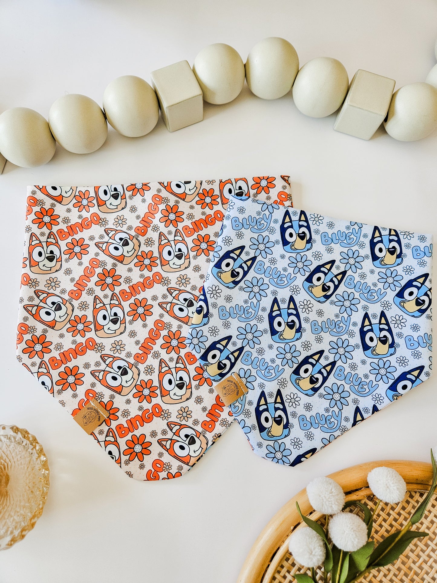 Kids Blue Dog Pup Bandana