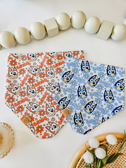 Kids Blue Dog Pup Bandana