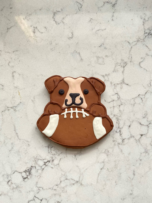 Puppy Football Cookie