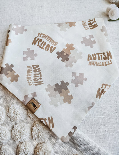Neutral Autism Awareness Pup Bandana