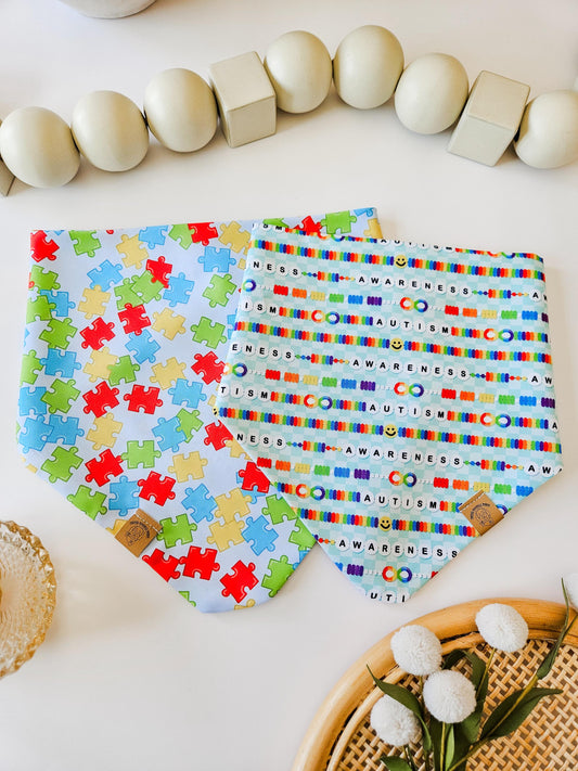 Autism Awareness Bracelet & Puzzle Pup Bandana