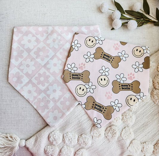 Pink Mom's Bestie Pup Bandana