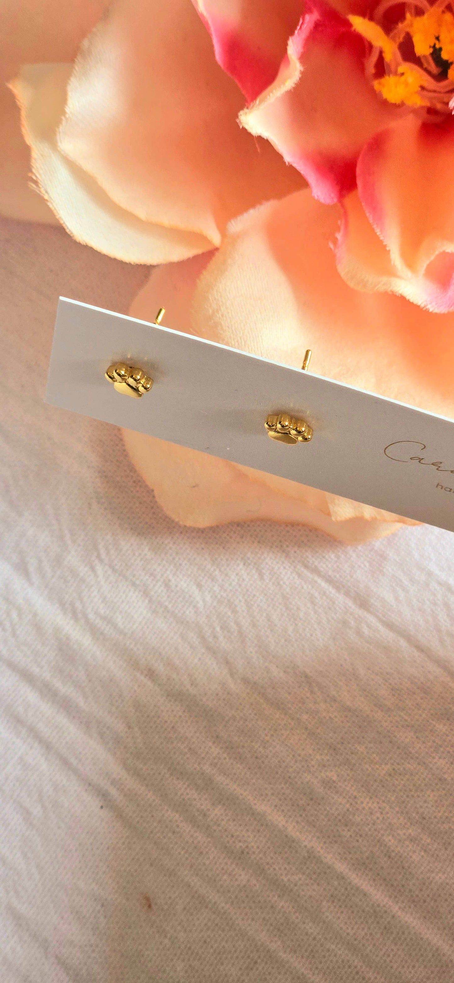 Mini Paw Print Stud Earrings