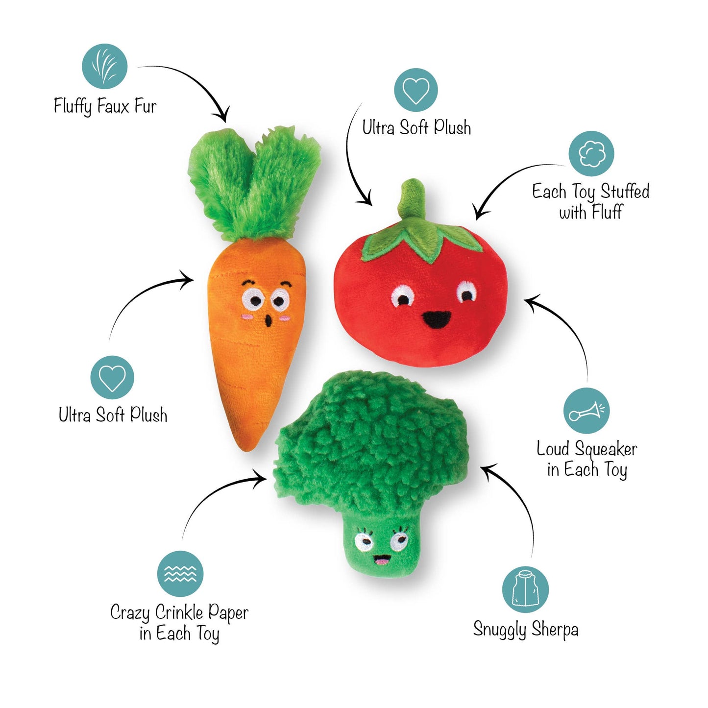 Veggies 3 Piece Toy Set