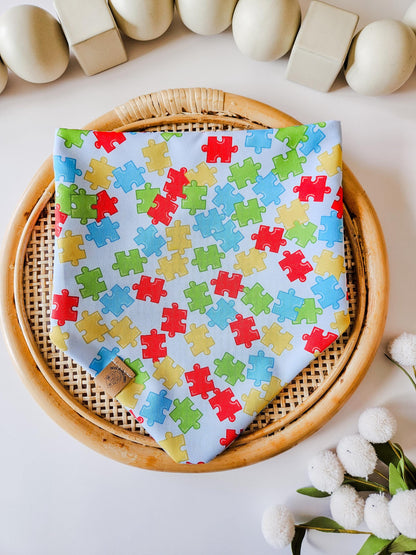 Autism Awareness Bracelet & Puzzle Pup Bandana