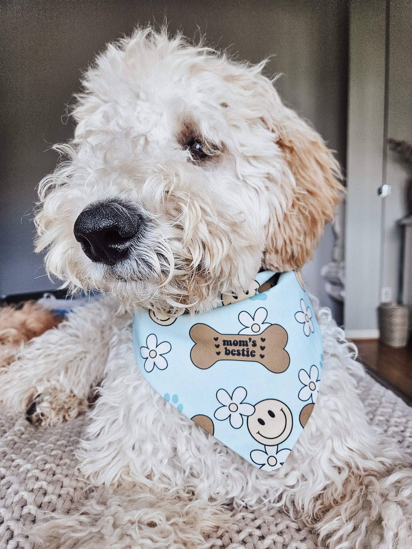 Blue Mom's Bestie Pup Bandana