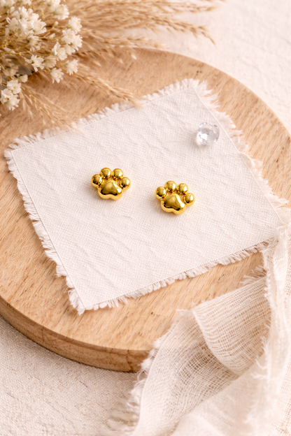 Mini Paw Print Stud Earrings