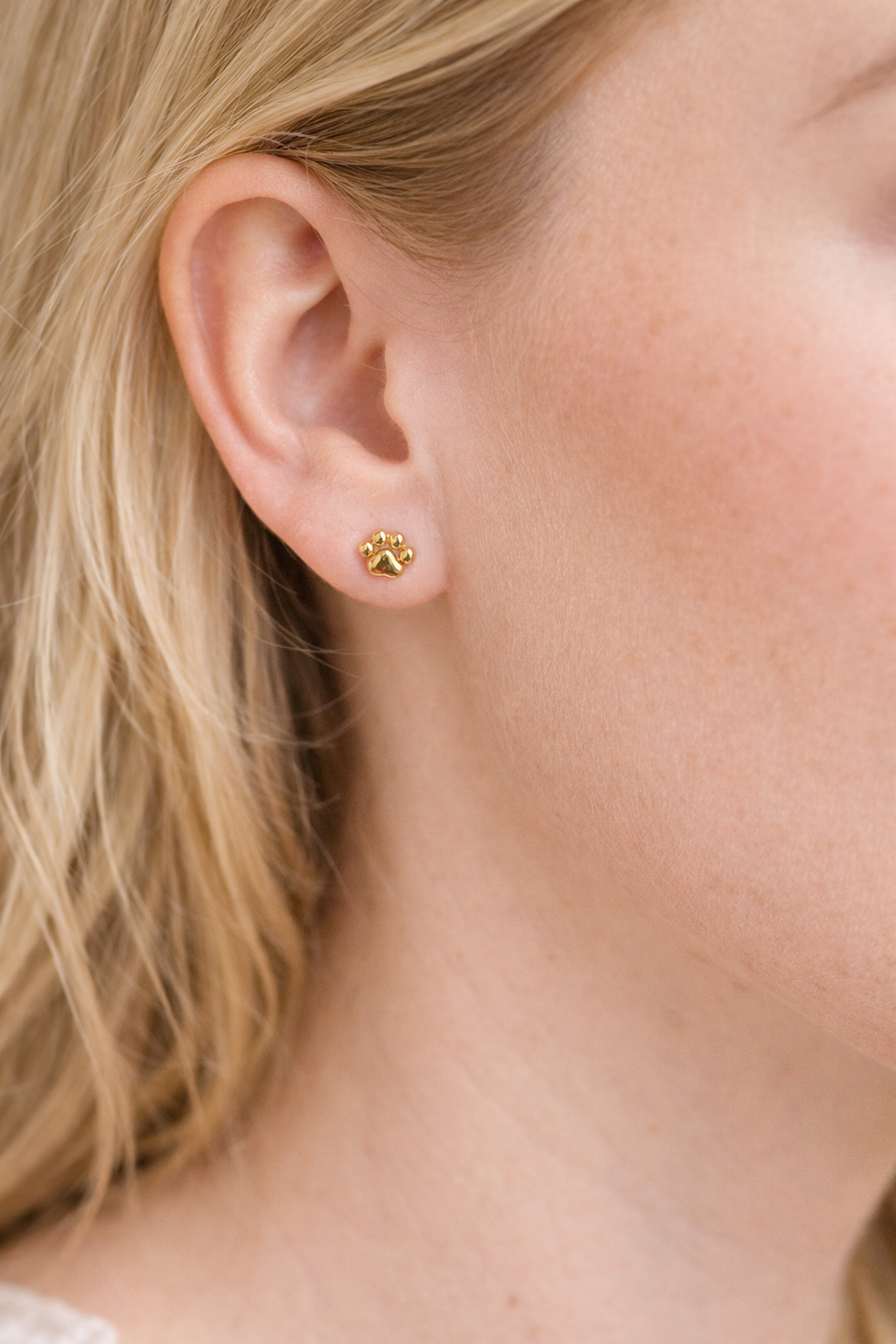 Mini Paw Print Stud Earrings