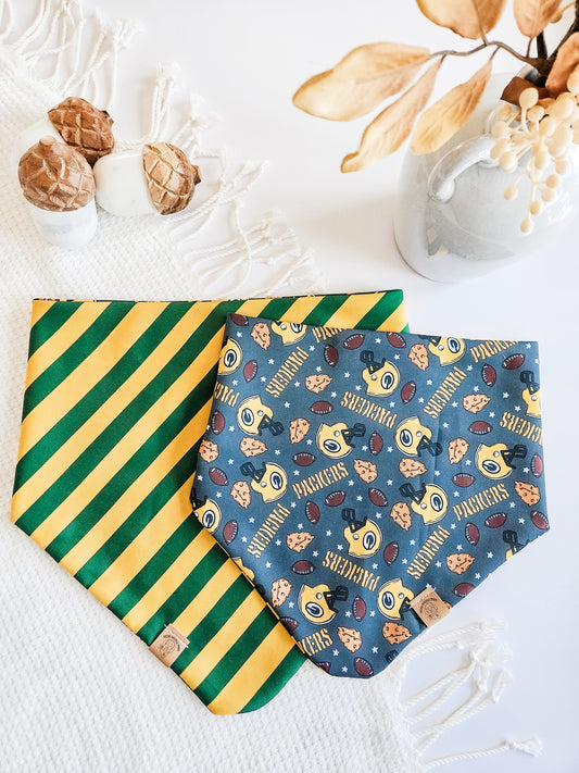 Green + Gold Pup Bandana