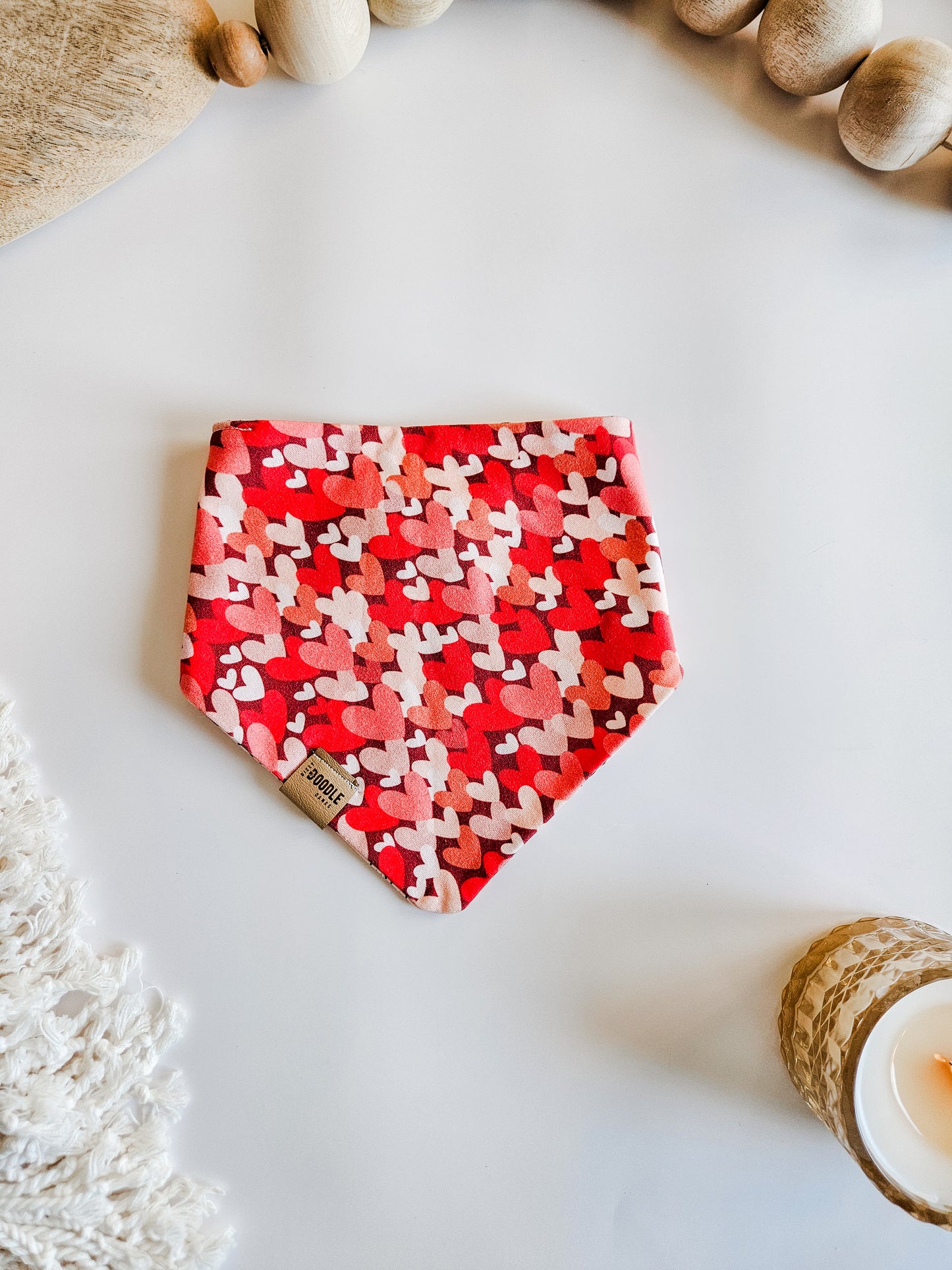 Paw Print Hearts Pup Bandana