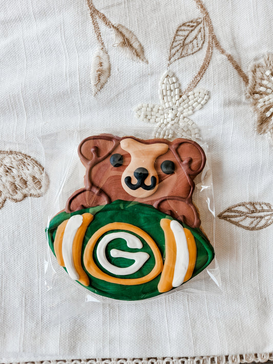 GB Puppy Football Cookie