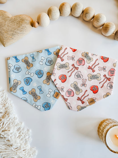 Pink Moms Valentine Pup Bandana