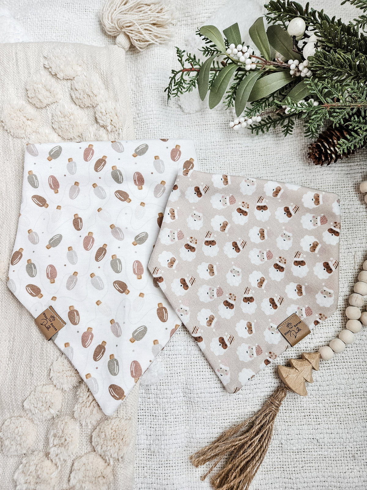 Neutral Santa Pup Bandana