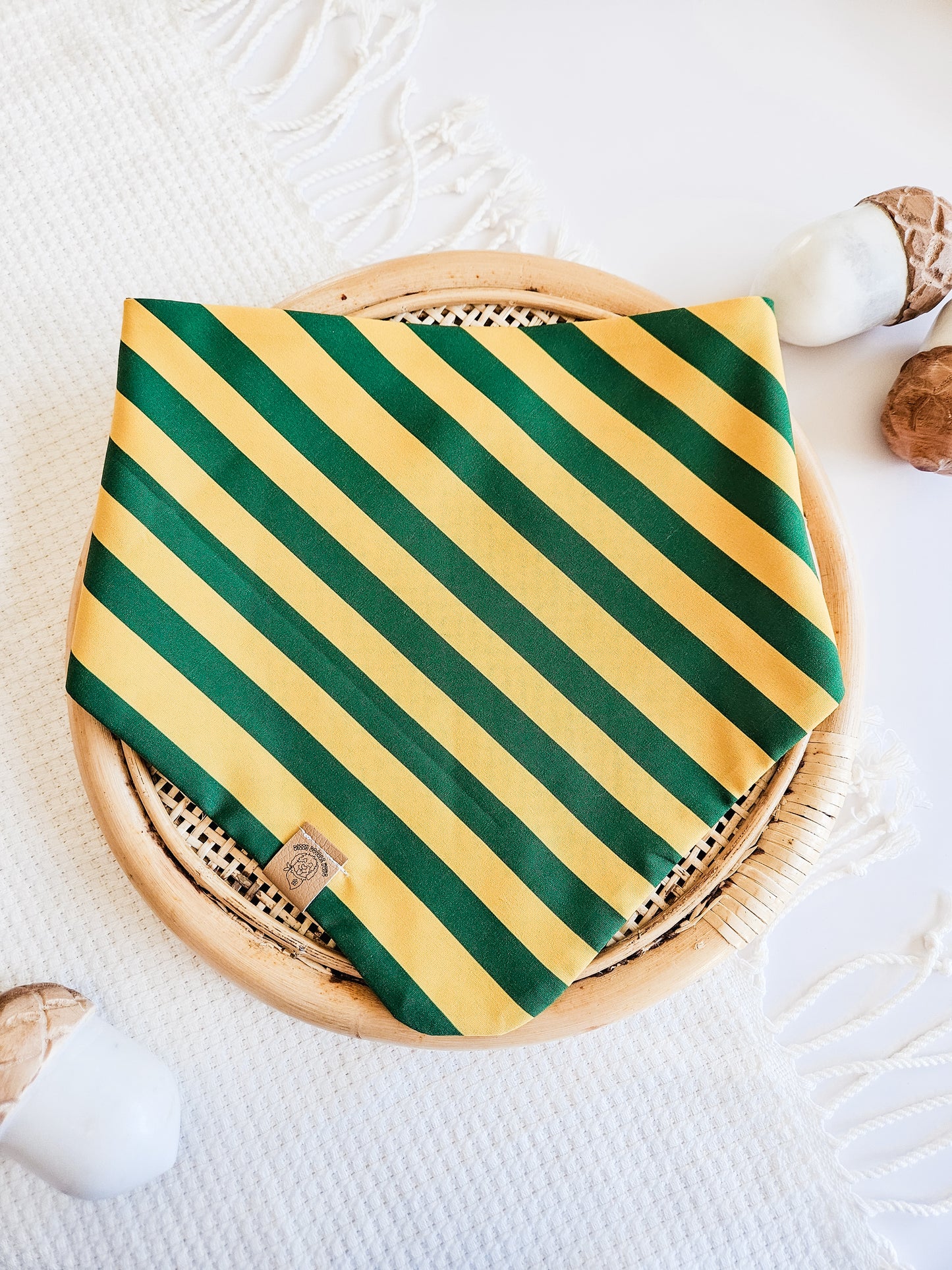 Green + Gold Pup Bandana