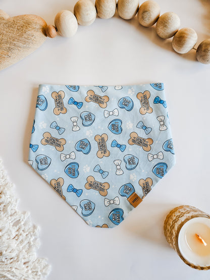 Blue Moms Valentine Pup Bandana