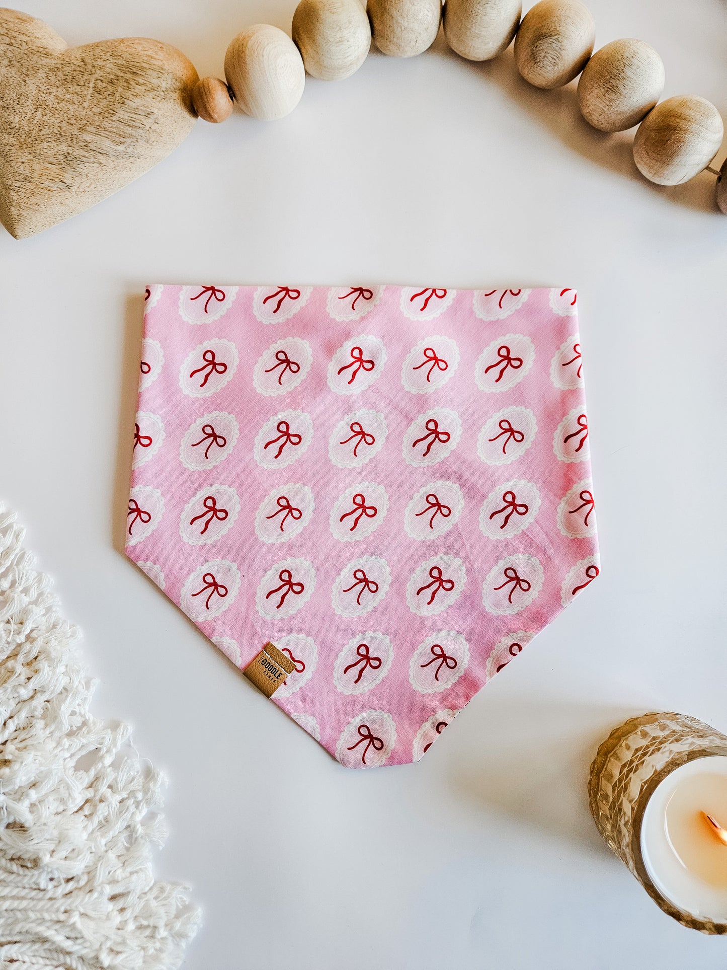 Pink Moms Valentine Pup Bandana