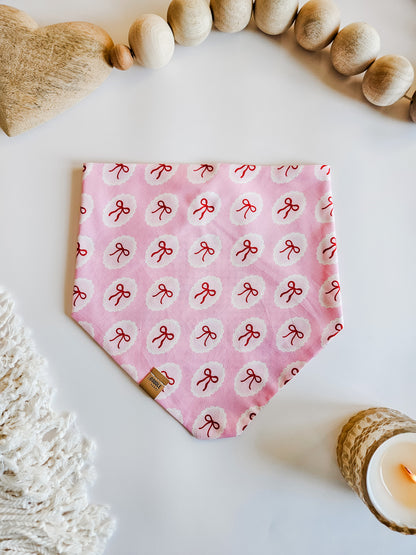 Pink Moms Valentine Pup Bandana
