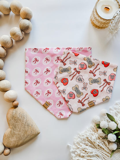 Pink Moms Valentine Pup Bandana