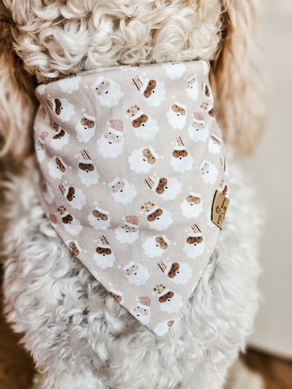 Neutral Santa Pup Bandana